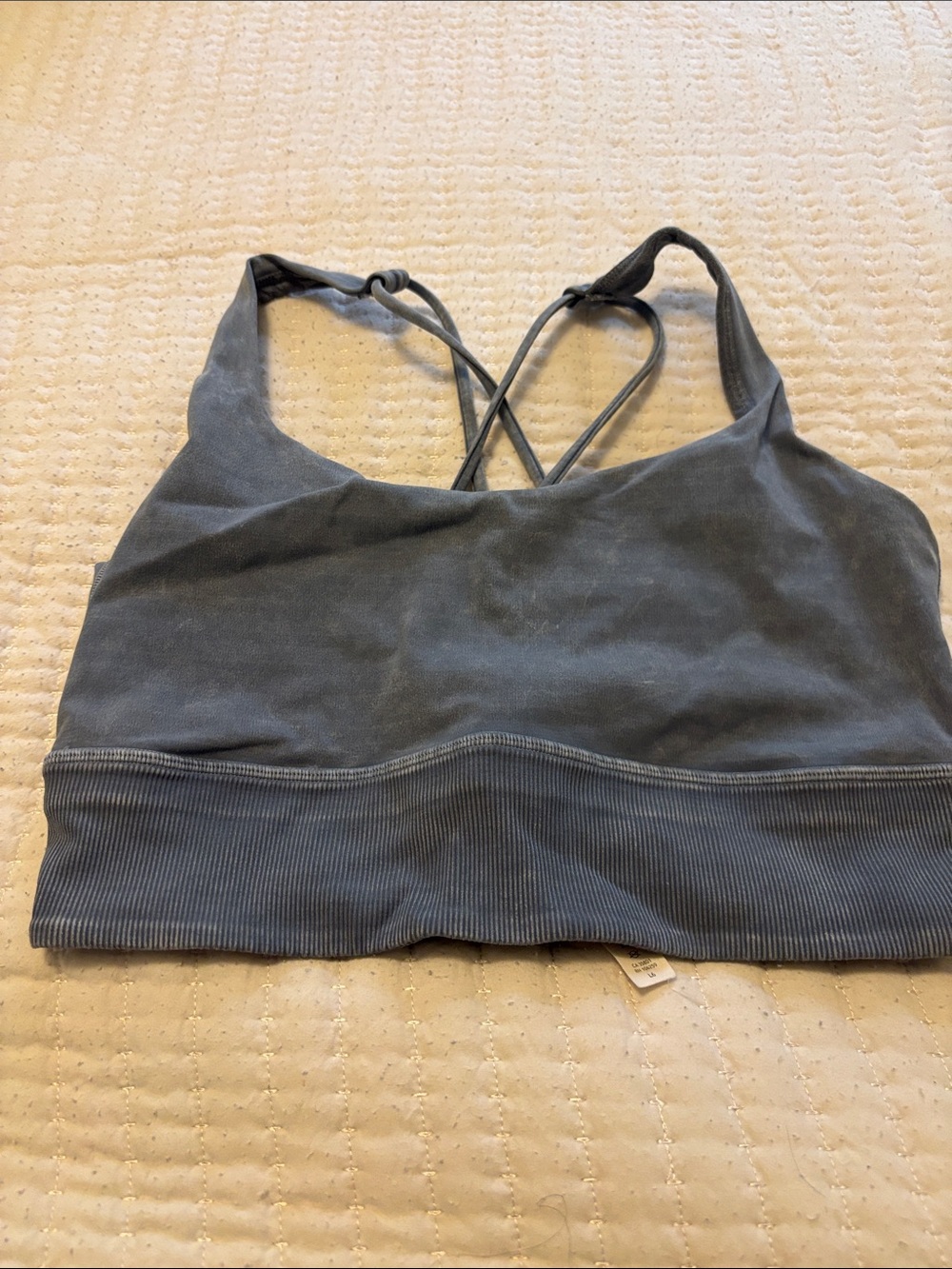 lululemon athletica Slate Gray Crossback Sports Bra